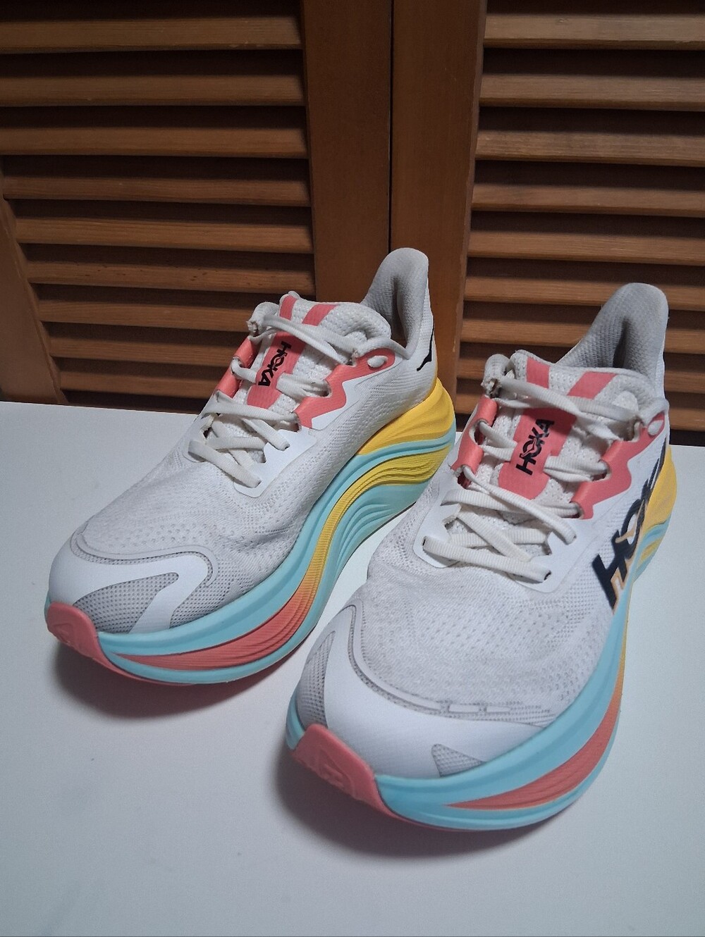 Hoka Skyward X Blanc de Blanc/ Swim Day Women's Running Shoe * Size: 9B - Picture 3 of 8